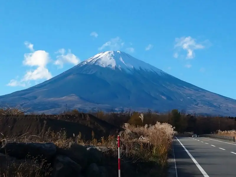 長田山荘キャンプ場からの富士山