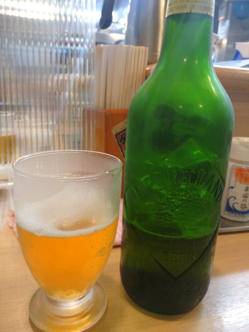 多賀野でビールを飲む