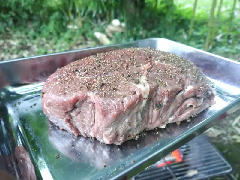 キャンプステーキの味付け